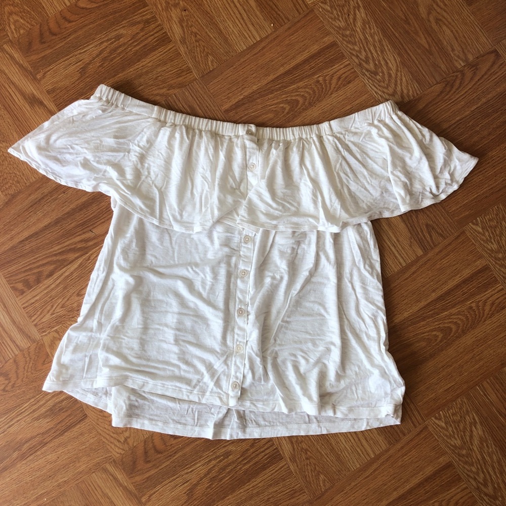 AE soft and sexy white off shoulder top